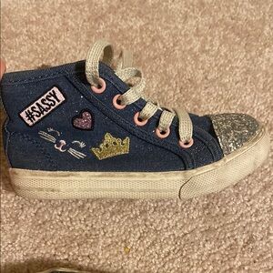 The Children's Place Blue and Silver Sneakers with Decorative Elements